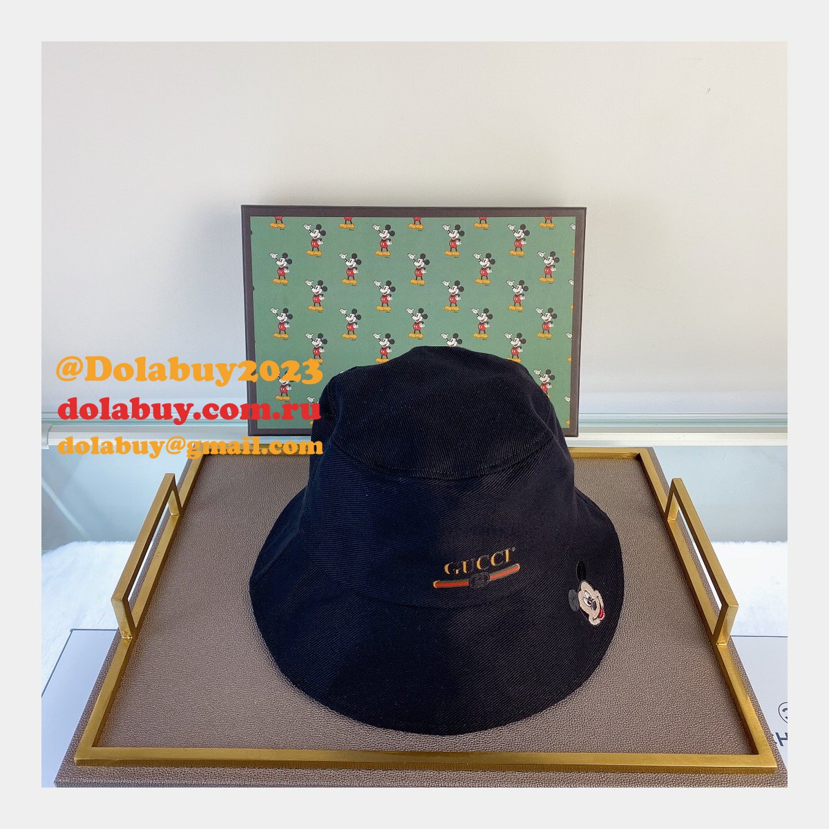 cheap G*u*i mickey fisherman hat