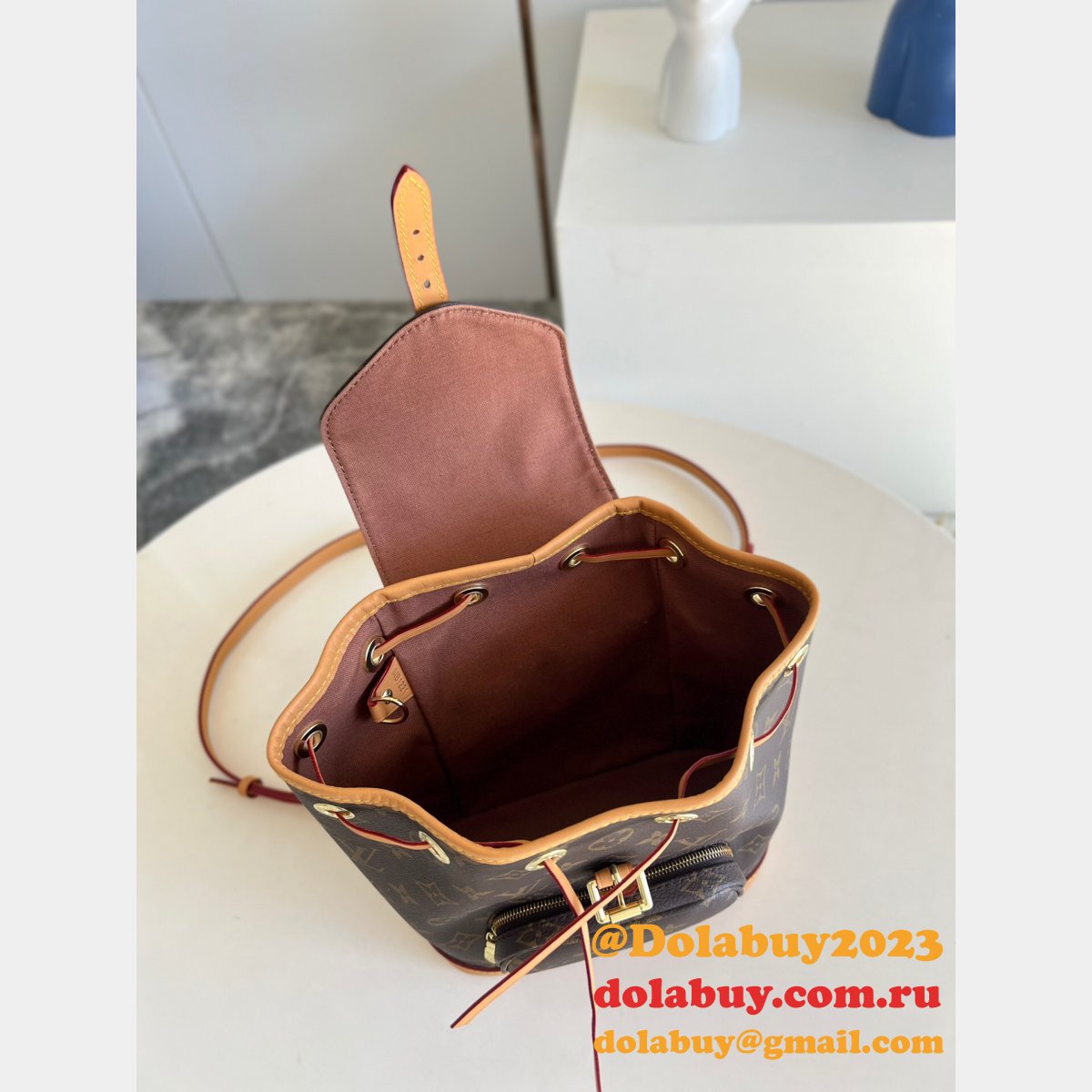 UK Louis Vuitton Best Montsouris Backpack Mini M51137 Brown Canvas