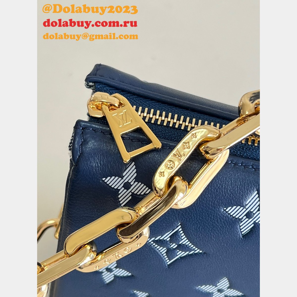 Louis Vuitton Replica Coussin Women M59392 Navy Blue Handbags