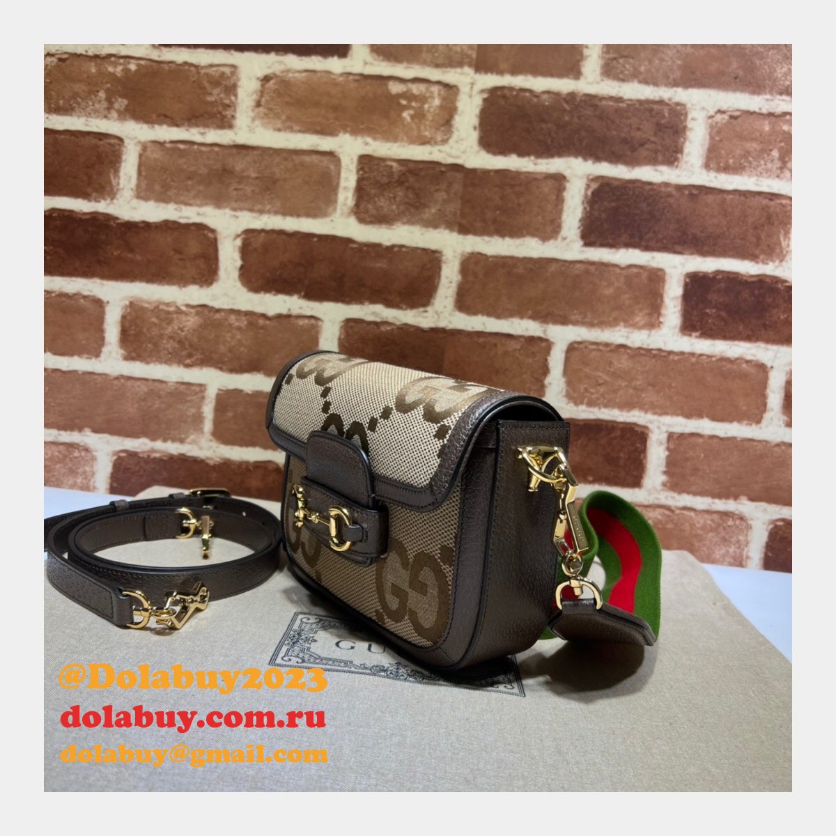 G*u*i high quality replica 658574 horsebit 1955 jumbo handbags