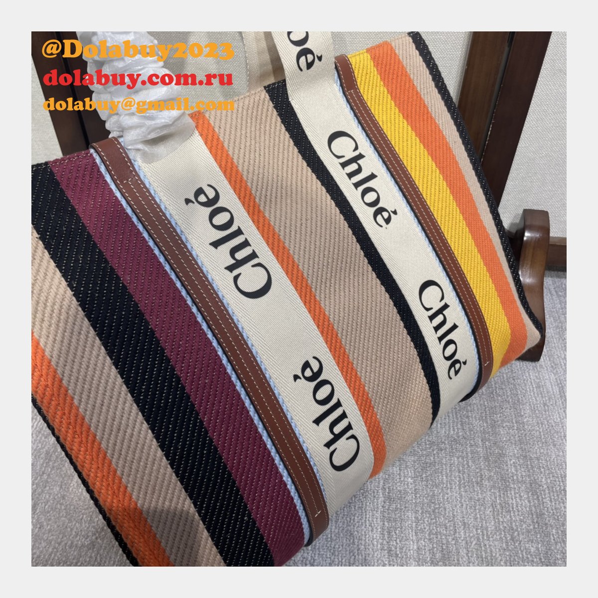 Top Quality Chloe Woody Rainbow Designer Bag