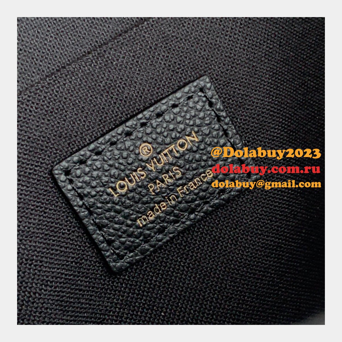 Louis Vuitton Félicie Pochette Monogram Empreinte Leather M69977 Cream Black