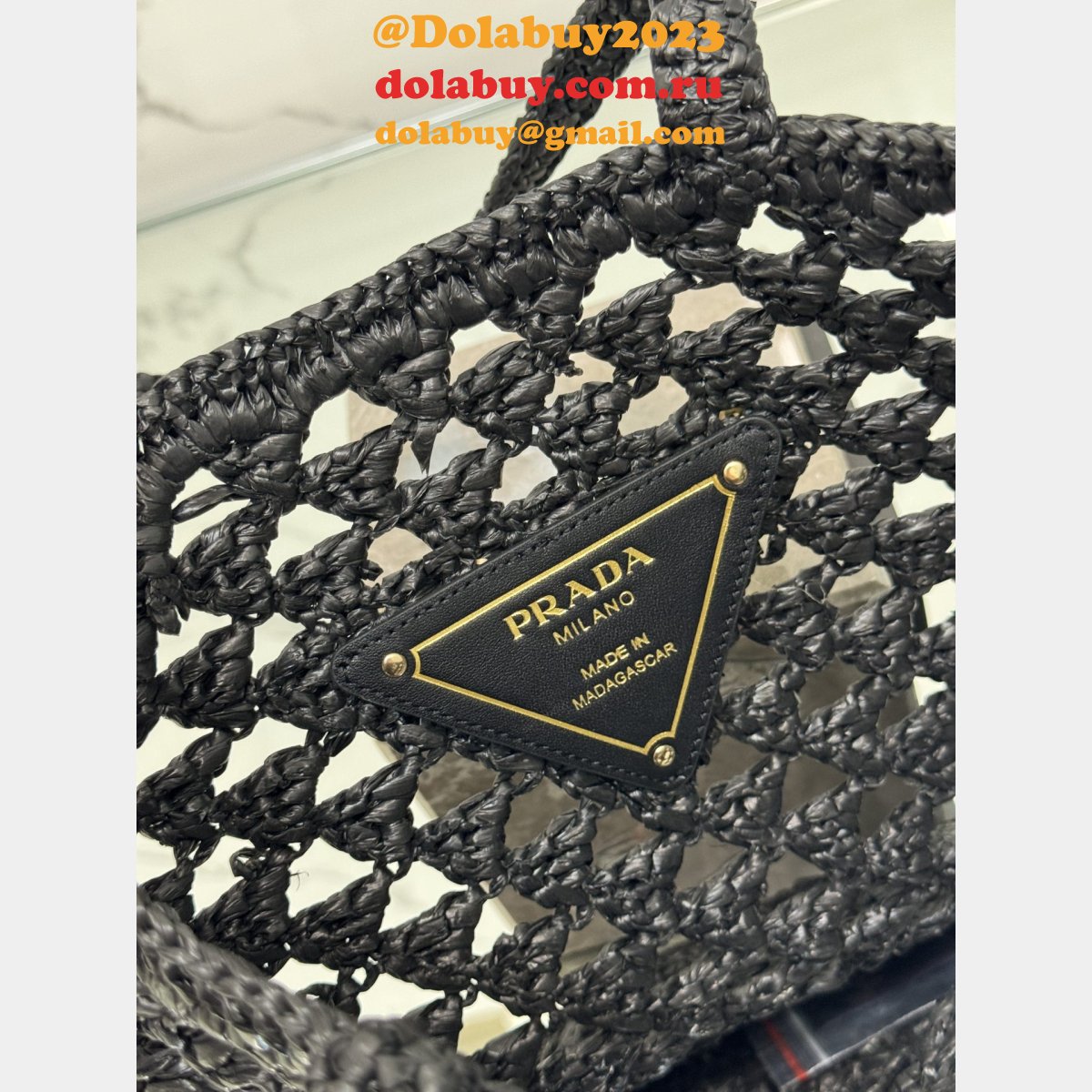 Wholesale Prada straw shopping bag 1BG493