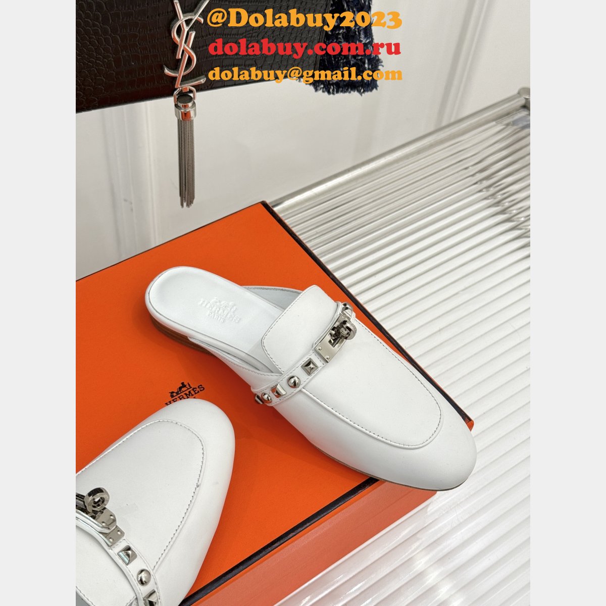 Luxury 7 Star Hermes Kelly Mule Women Shoes