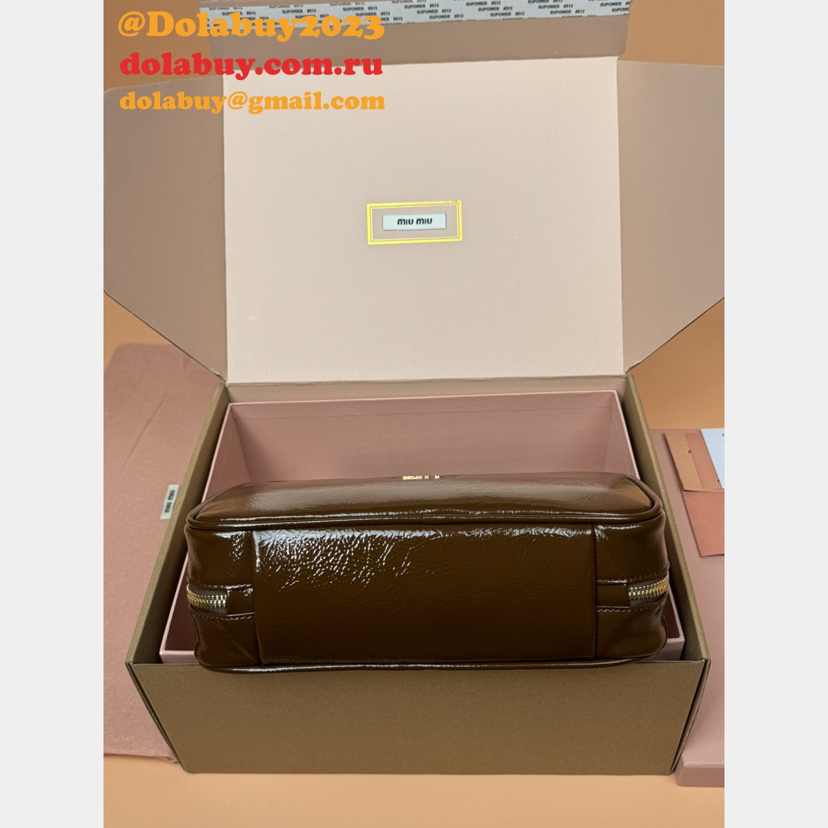 Top Quality MIU MIU Beau Patent Leather 5BB173 Bag