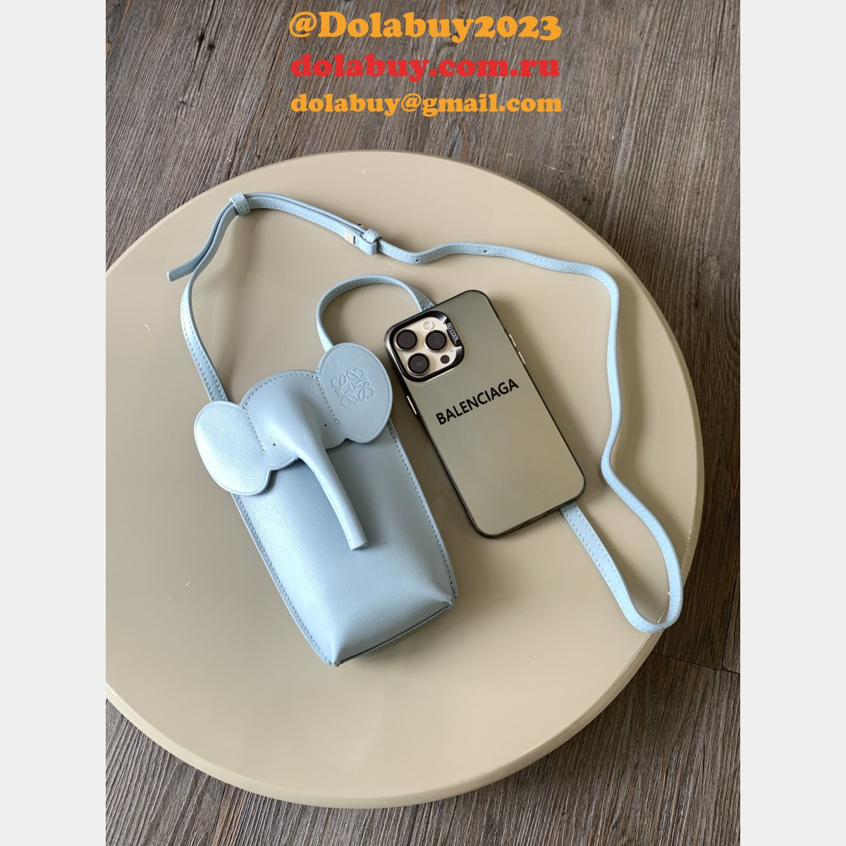 Wholesale Loewe Elephant Pocket in classic calfskin