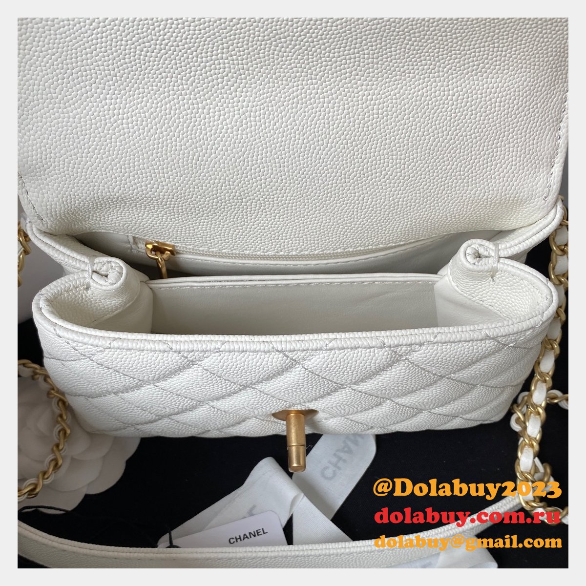 Replica Handle Matelasse 2Way AS2215 Shoulder Bag CAVIAR 19CM