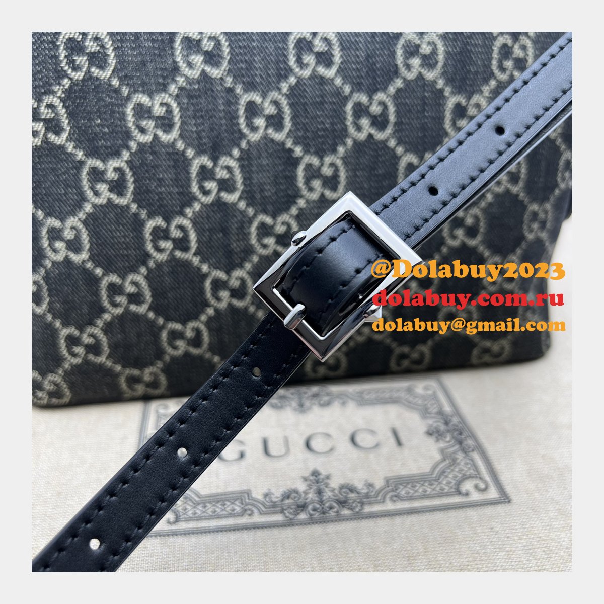 Quality Best Fake Black Ophidia GG 499621 Shoulder Fashion Bag