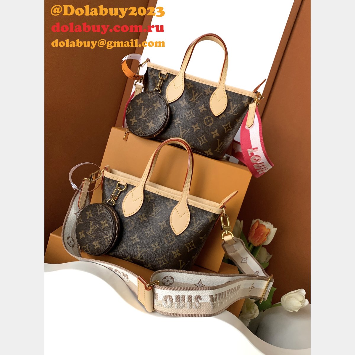 Replica Louis Vuitton UK Neverfull BB Monogram M46705 Bag