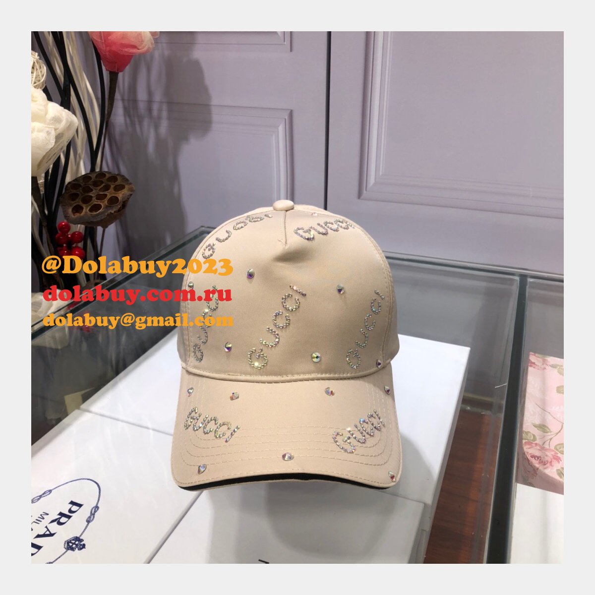 fashion g*u*i with Di*m*nd logo baseball cap