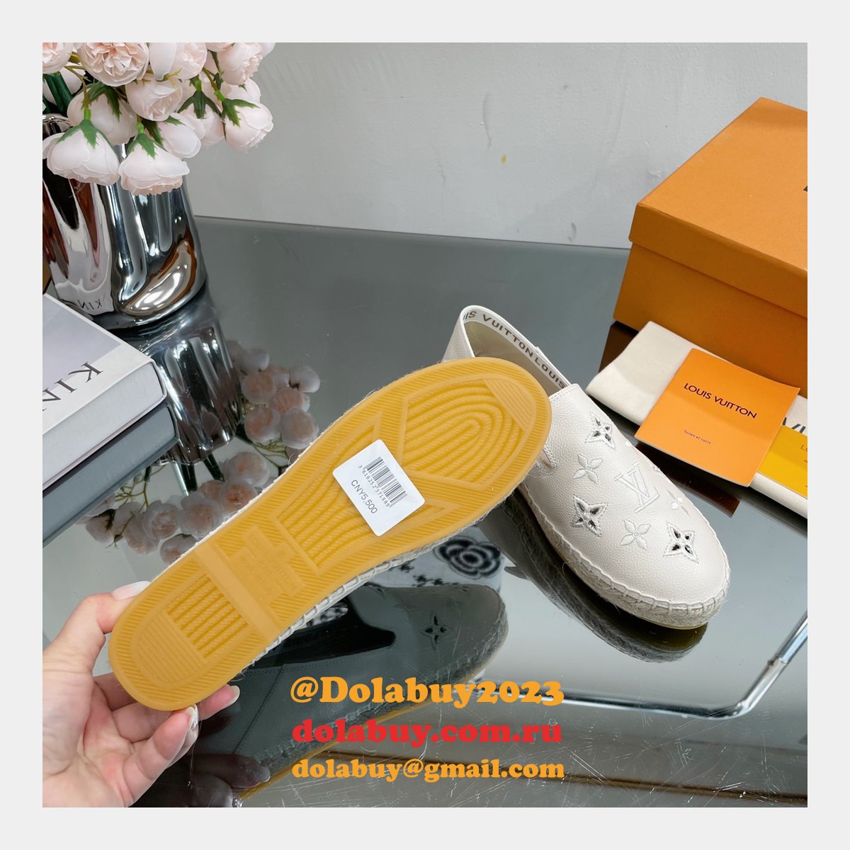 Inspired LOUIS VUITTON S FASHION ESPADRILLES men shoes