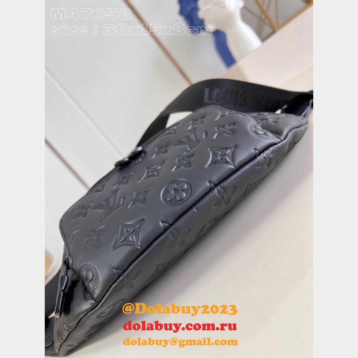 Rush Bumbag Belts M47058 Black Louis Vuitton Copy Shoulder Bags