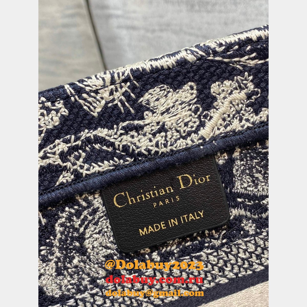 Highest Product Quality Dior Book Tote bag Blue 2022 Replica