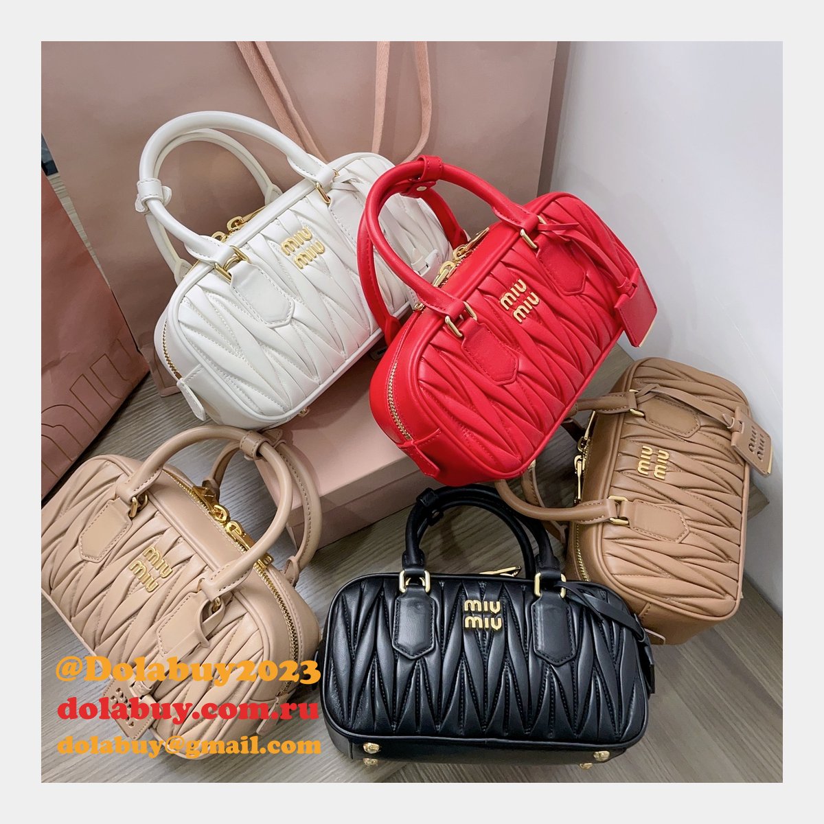Shopping Top Grade 5BB142 Matelasse Replica Miu Miu Online Fake Bag