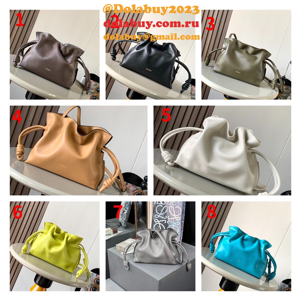 Replica Loewe Mini Flamenco Clutch In Nappa Calfskin 23CM