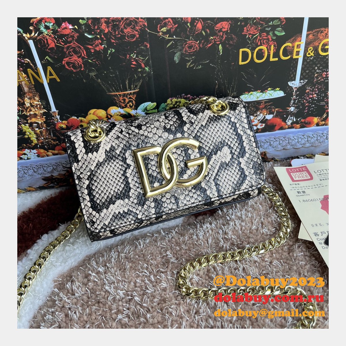 Factory Top Quality DG Logo Crossbody Dolce & Gabbana 3320 Copy Bags