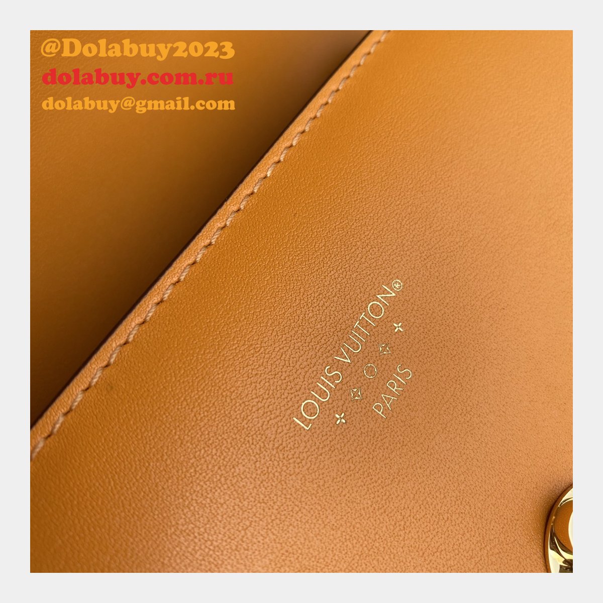 Top Quality Louis Vuitton M55946 LV Pont 9 Calfskin Leather Summer Gold Handbags