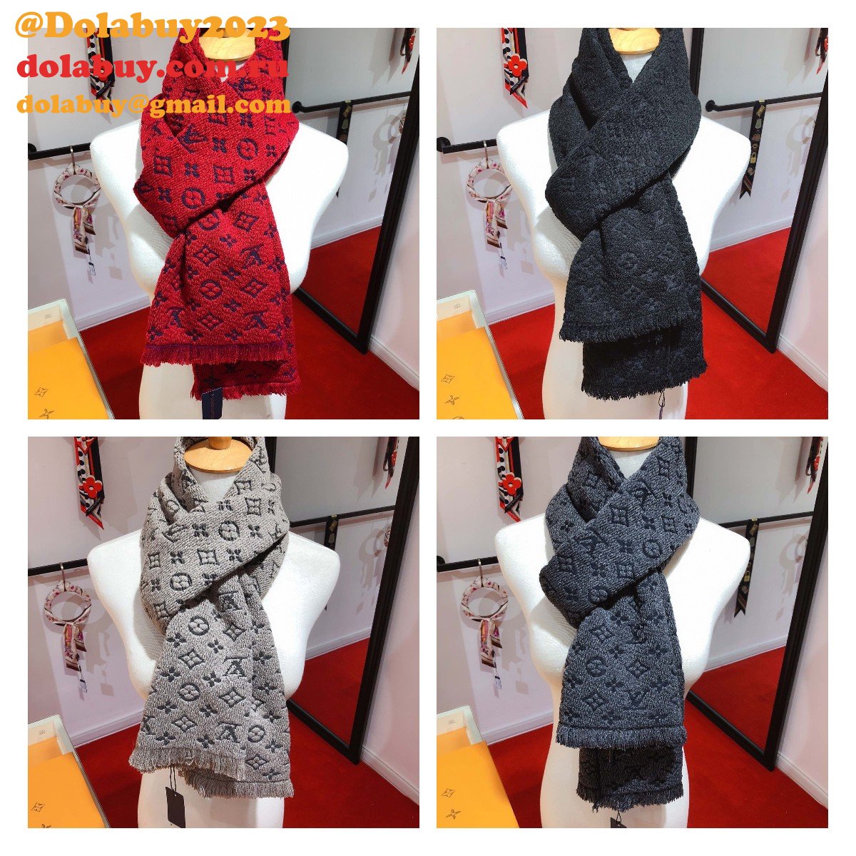 Luxury Fashion LV Winter Cashmere Scarf