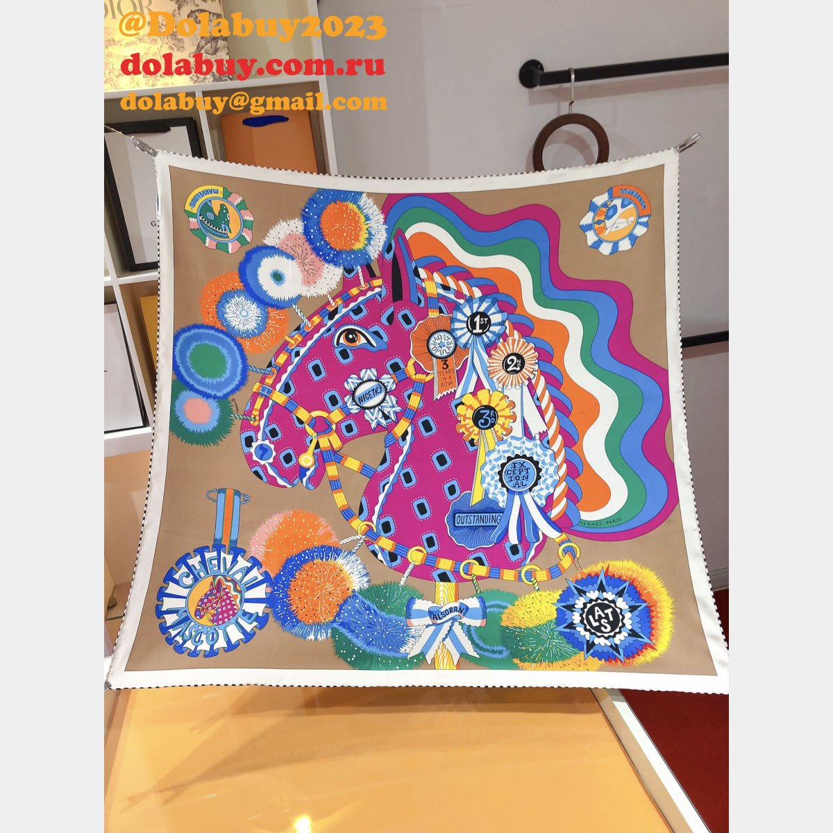 Designer Fake hermes twill silk scarf