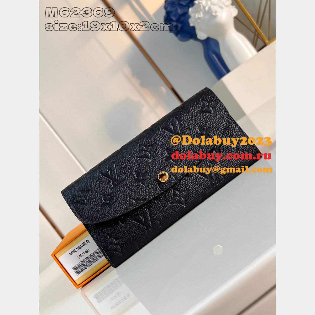 Luxury M62369 Black AAA+ Emilie Wallet Louis Vuitton Bags