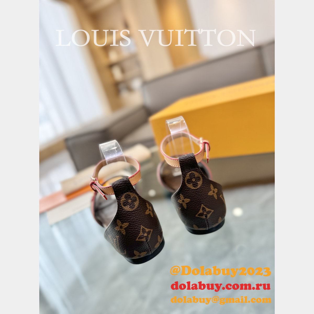 1:1 Mirror Duplicate LOUIS VUITTON Helios Flat Sandal