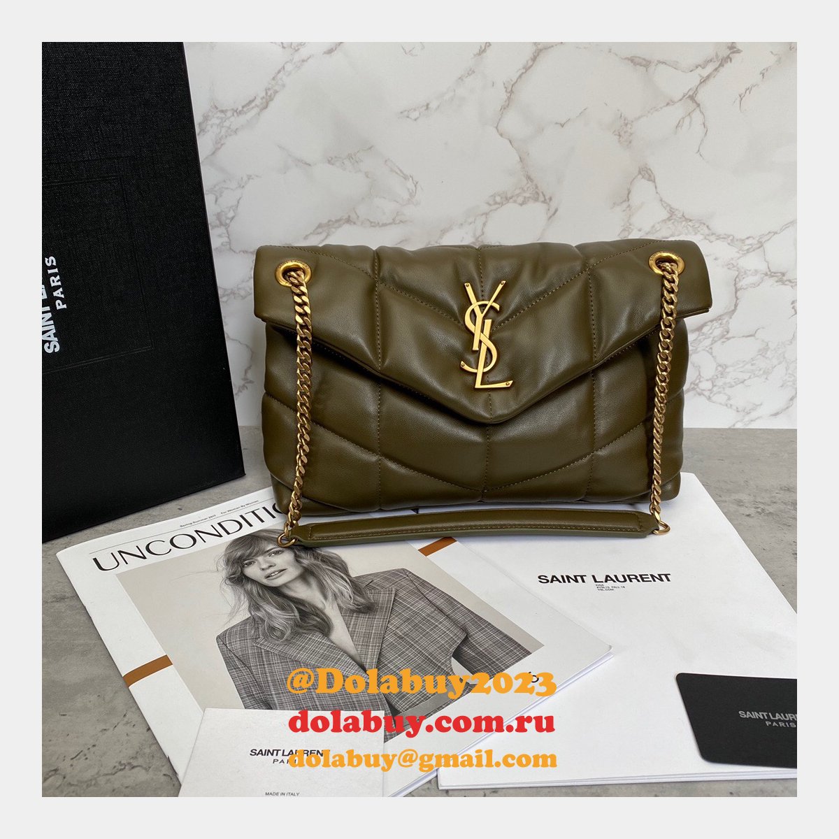 Luxury 7 Star YSL LOULOU PUFFER HANDBAG 29CM