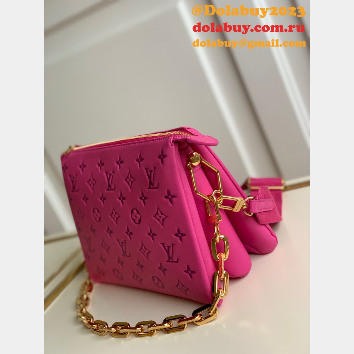 Quality Louis Vuitton Best Coussin PM H27 M58628/M58626 Pink/Blue Handbags