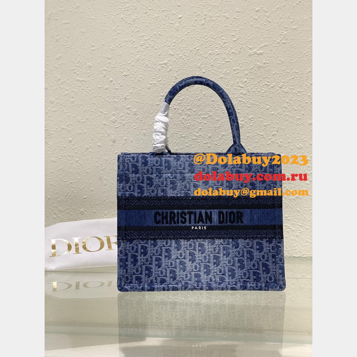 Luxury Dior Book Tote denim 2024 new bag