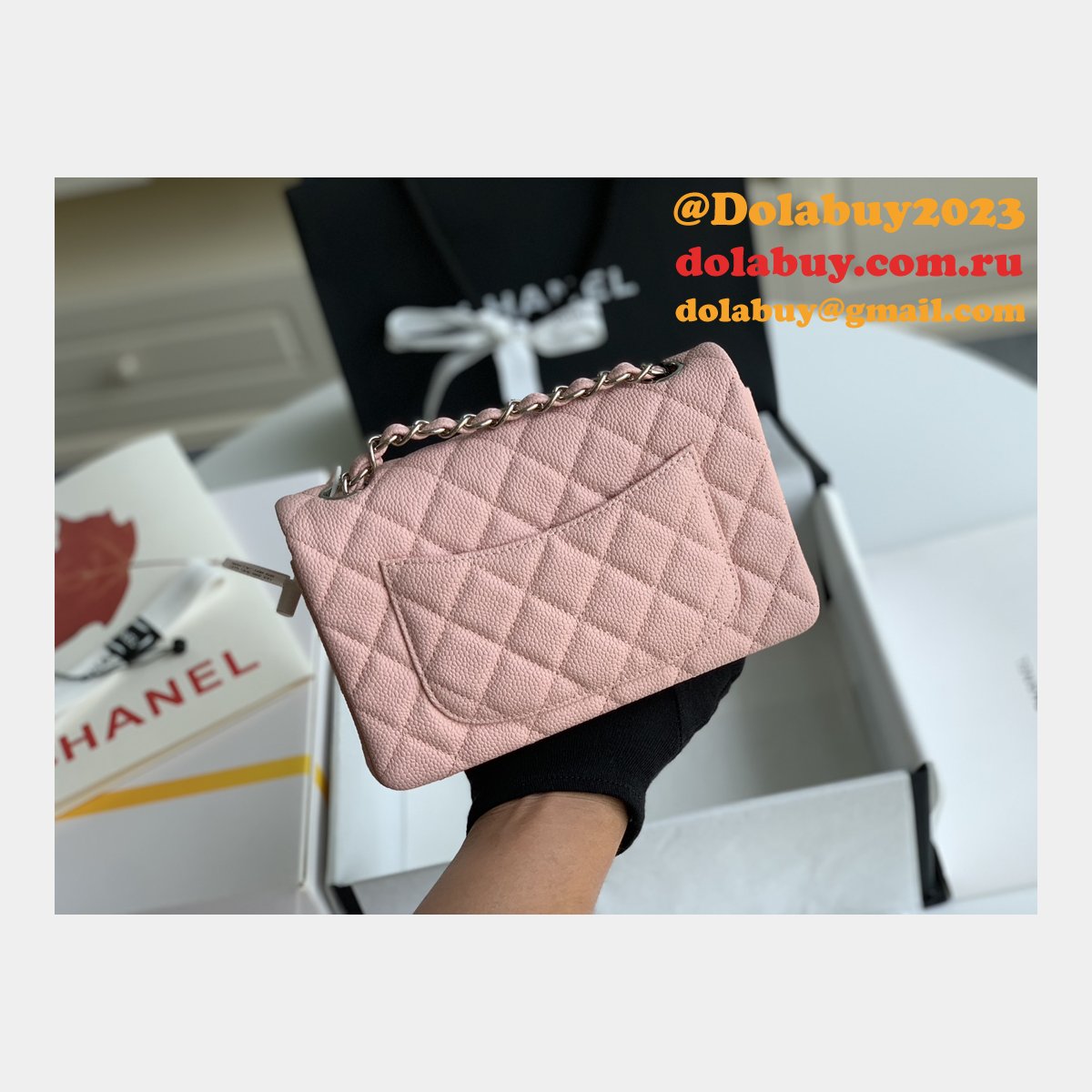 Cheap CC Caviar Leather Flap Bag 1116 20CM