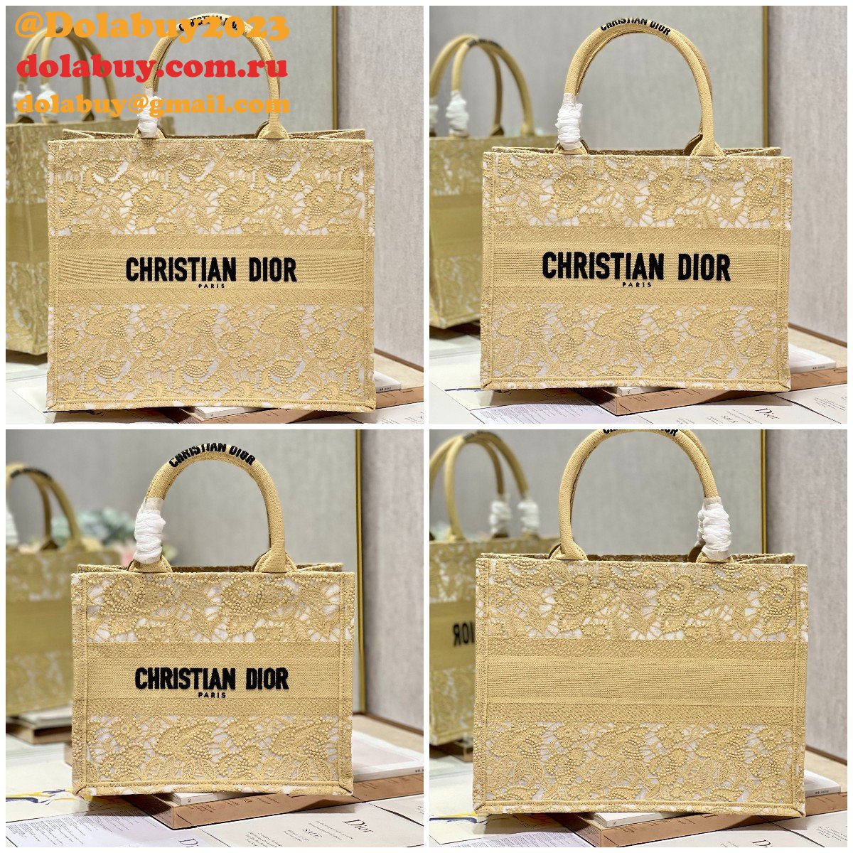 Dior Replica Book tote Bayadere D-Stripes AAA+ Bags