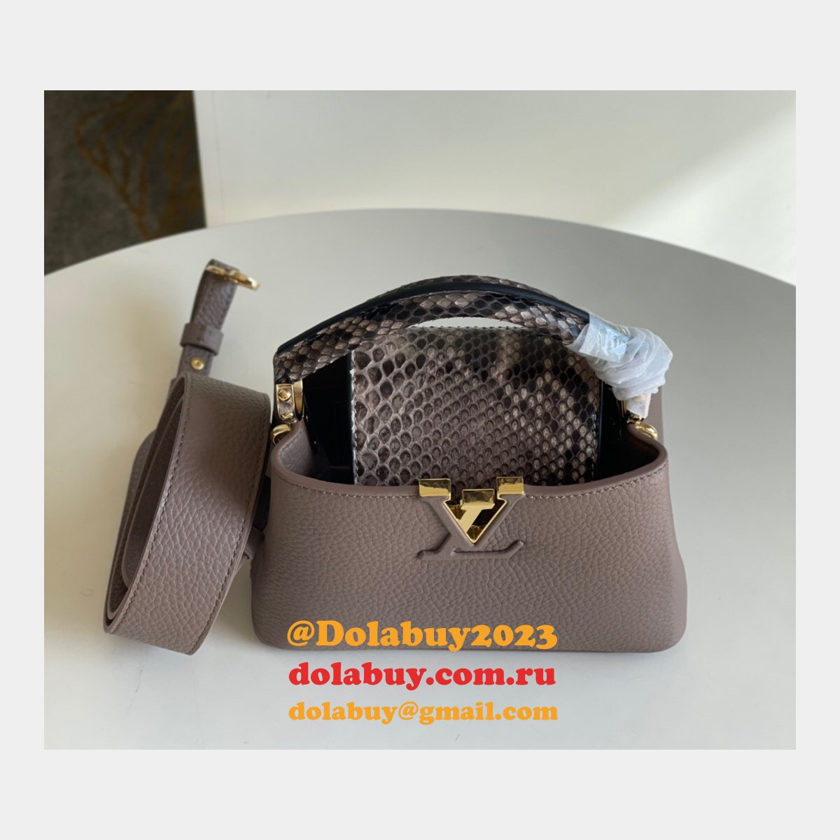 Where To Buy Fake Louis Vuitton Capucines M80007/M80421/M80041 Taurillon Bag