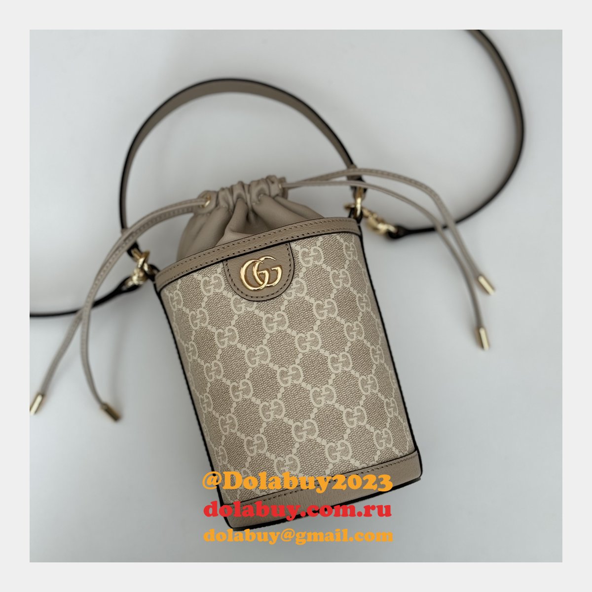 knockoff G*u*i ophidia inspired bucket ebony supreme 760199 bag