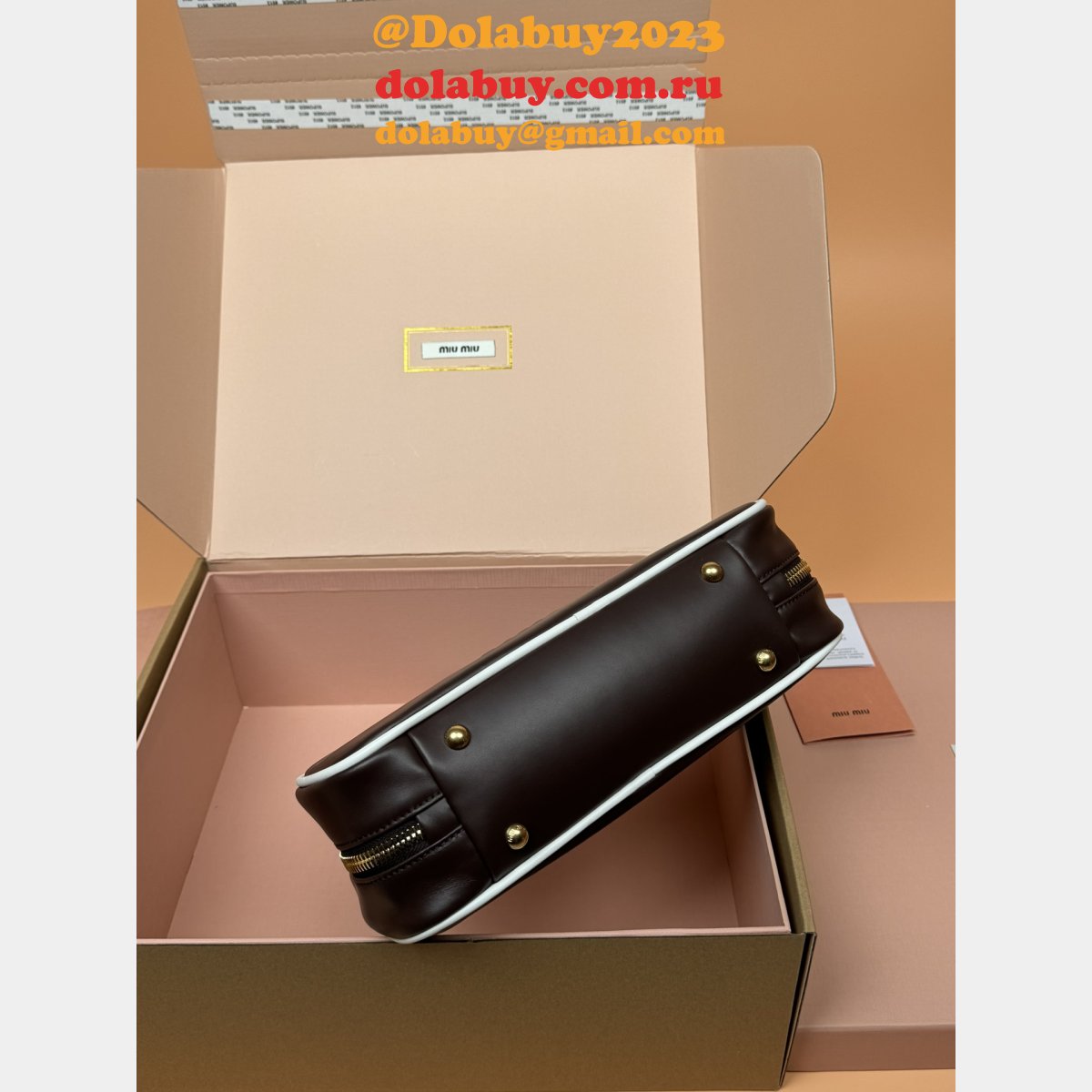 Perfect MIU MIU Beau Calfskin Leather Bag 5BB173