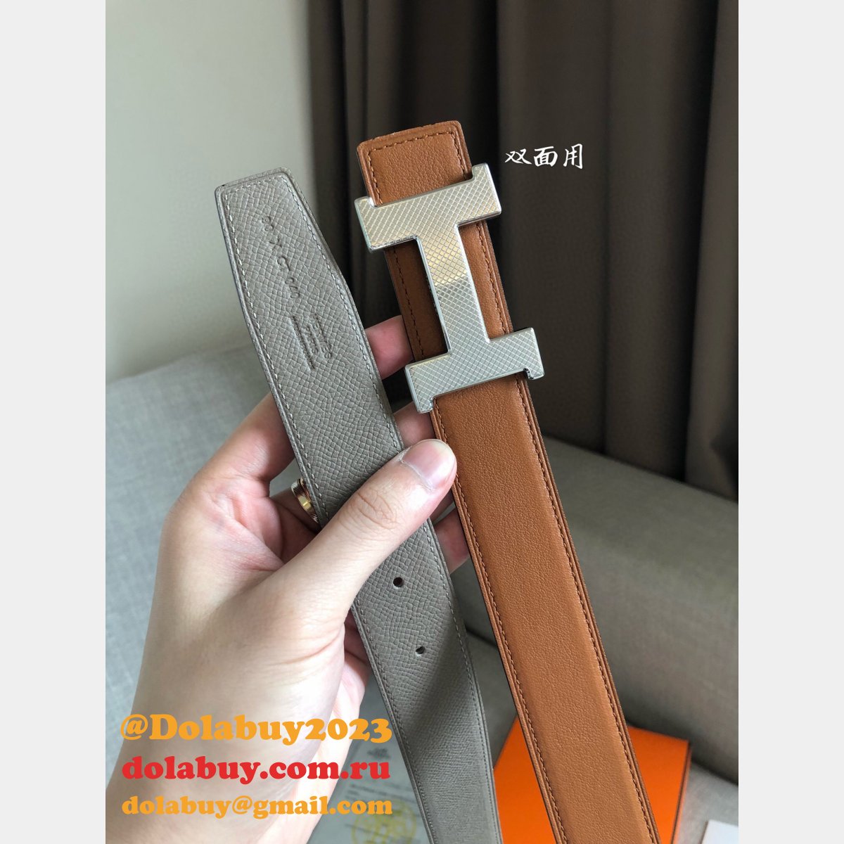 Replica Hermes Belts Reversible Leather Strap 32mm Designer Fake Store