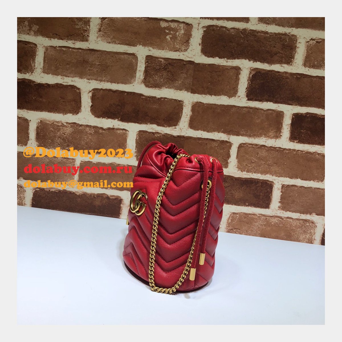 G*u*i replica 7 star gg marmont mini bucket 575163 bag