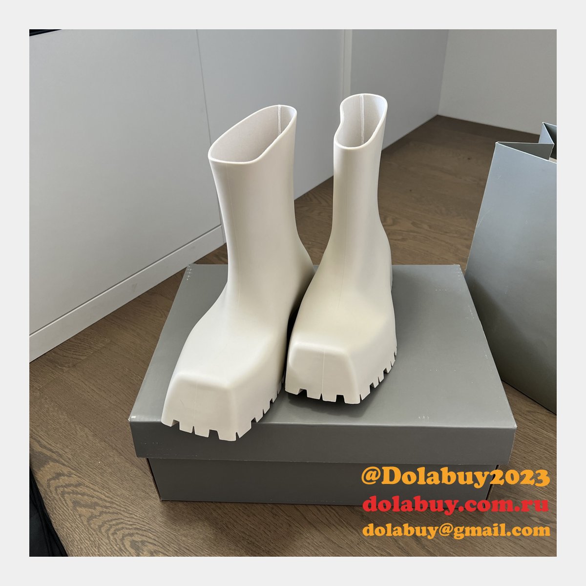 Replica Balenciaga Luxury Trooper Rubber Boot 1:1 Mirror Dolabuy