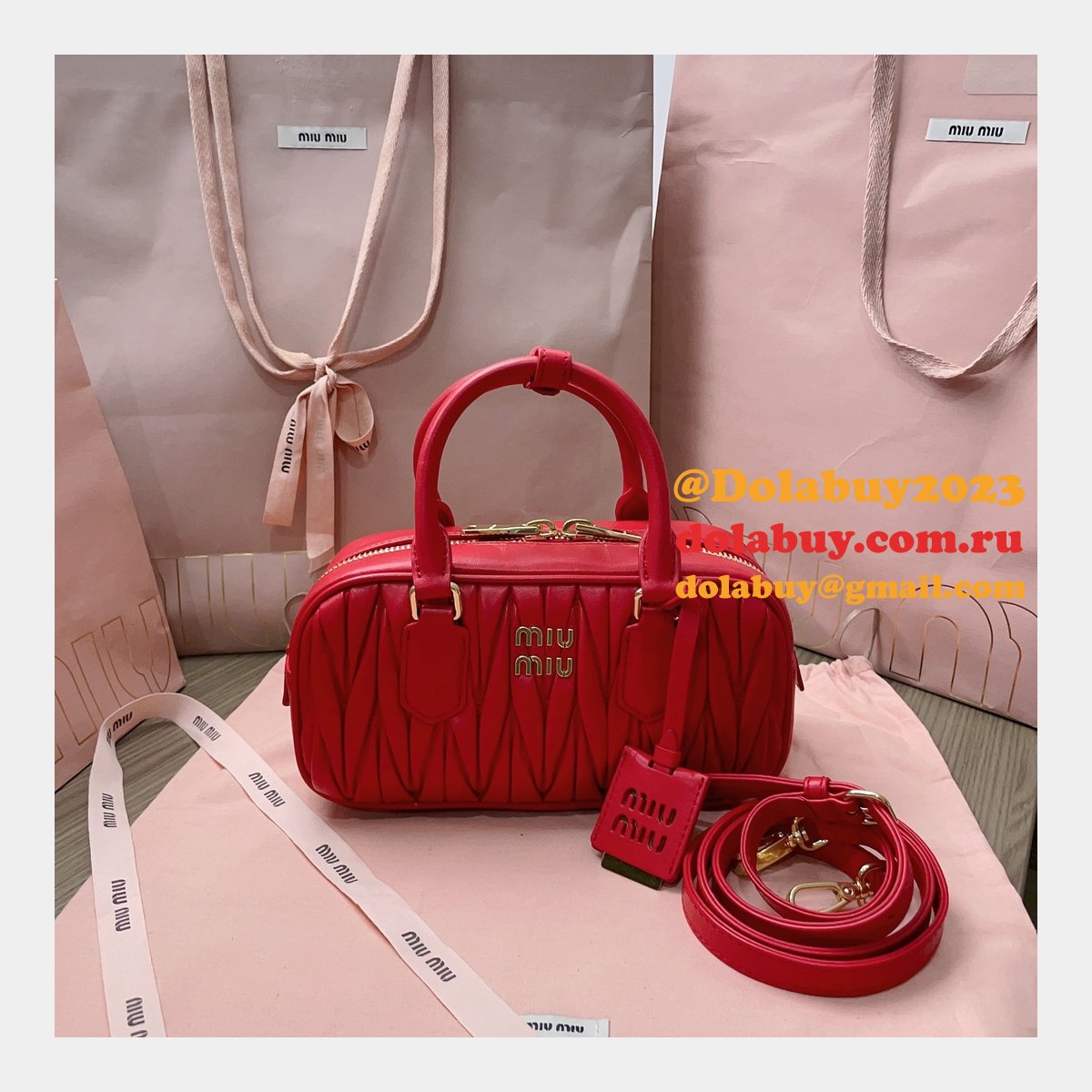 Shopping Top Grade 5BB142 Matelasse Replica Miu Miu Online Fake Bag