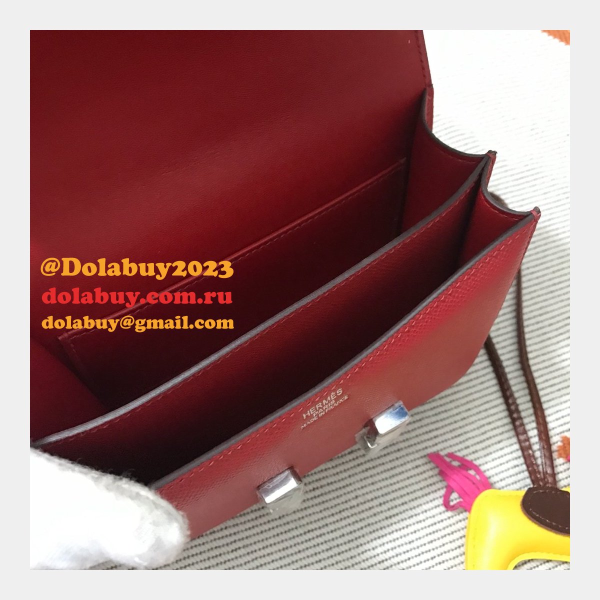 Hermes Constance Bag 18cm Epsom Leather Red