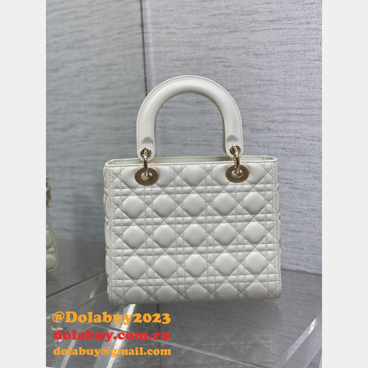 Fashion Christian Dior Lady Dior Top Quality 24CM Fake Bag