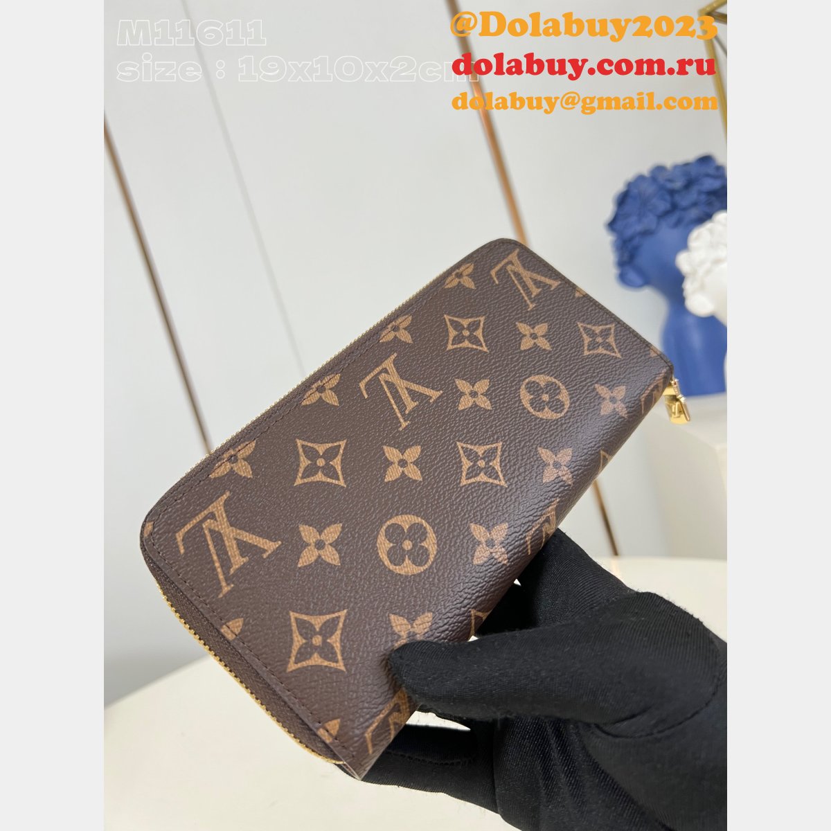 Duplicate N00056/M11611 Zippy Wallet Horizontal Damier Graphite/Monogram Canvas