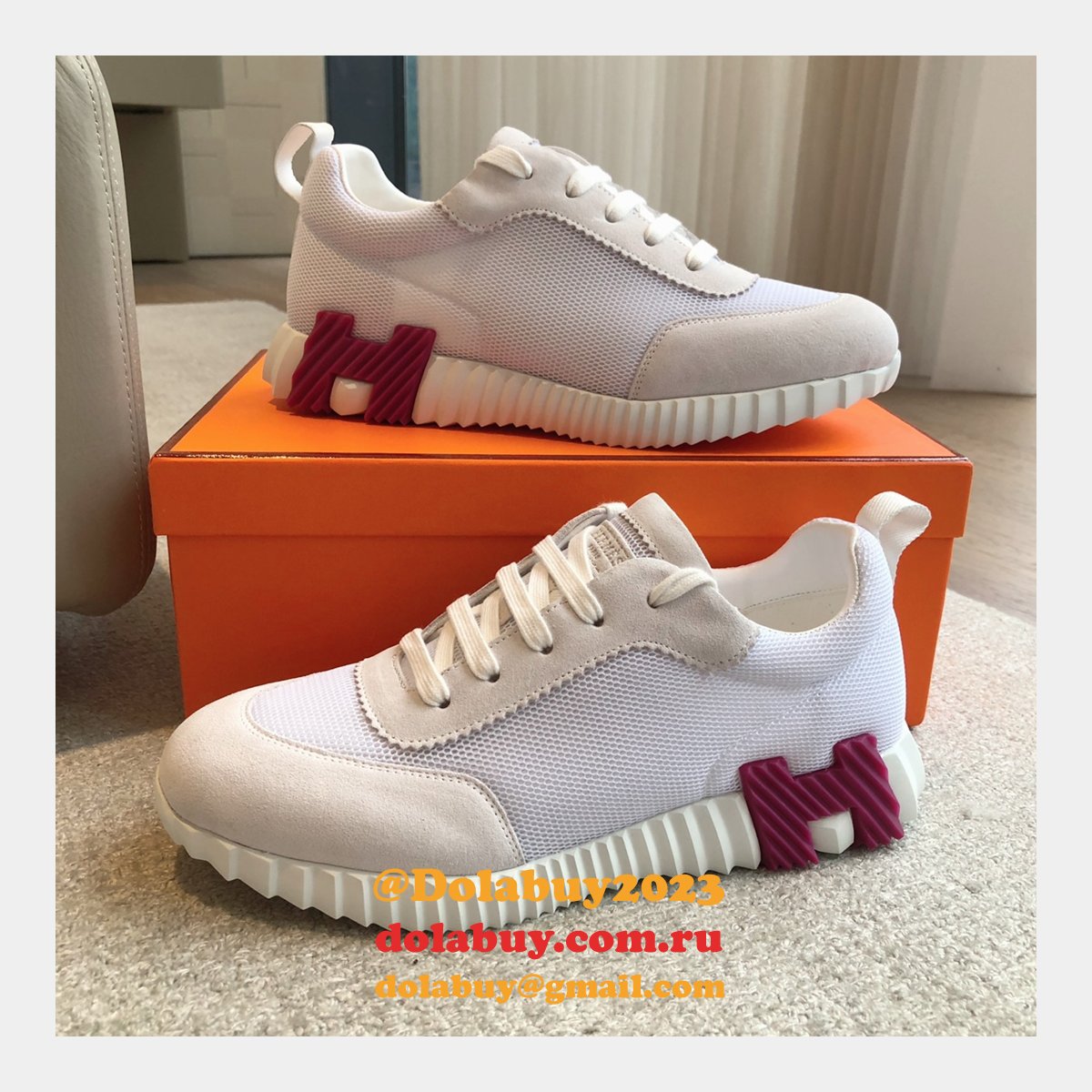 Wholesale HERMES MEN BOUNCING SNEAKER