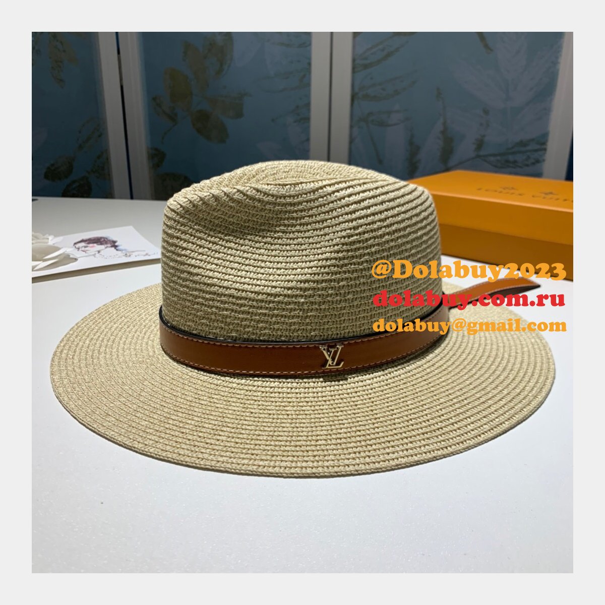 Fashion Louis Vuitton Beach classic straw hat