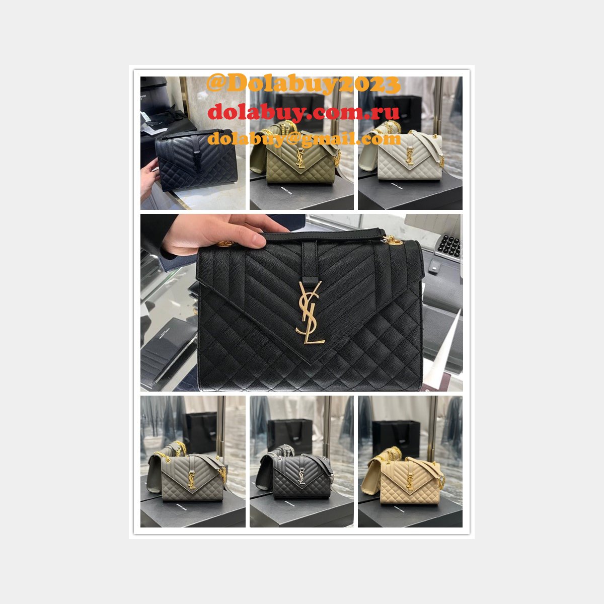 Best YSL Replica Saint Laurent Envelope Chain Bag