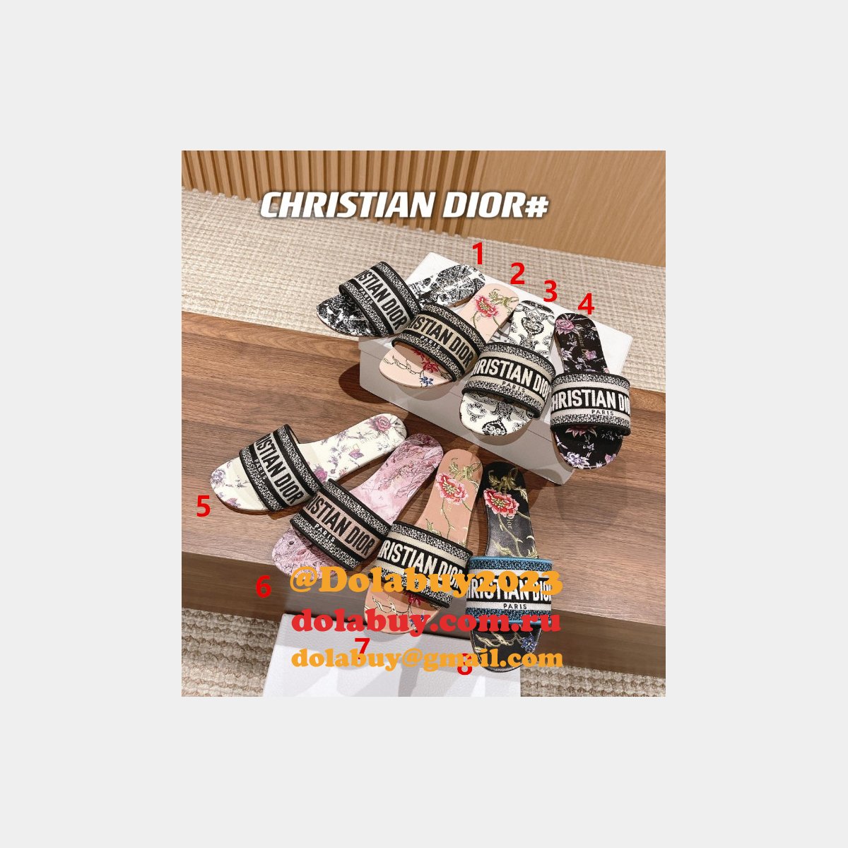 Perfect Fake DIOR DWAY SLIDE Duplicate