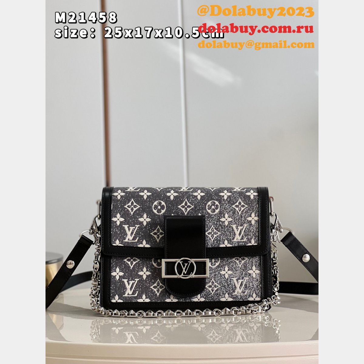 Louis Vuitton AAA+ Dauphine M21458 Copy Autres Toiles Monogram Bag