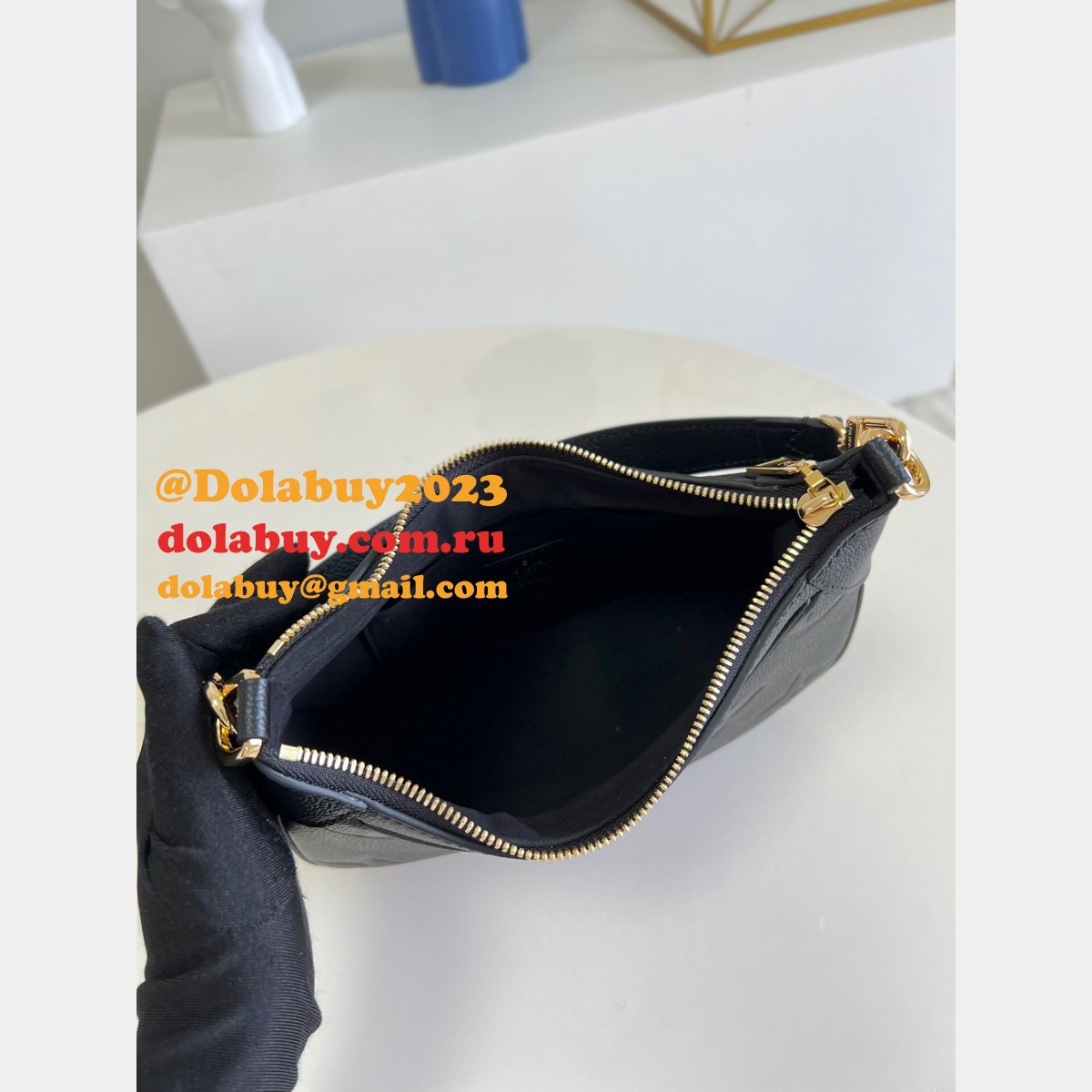 Replica Louis Vuitton Best M46091 Bagatelle Monogram Empreinte Leather Bag