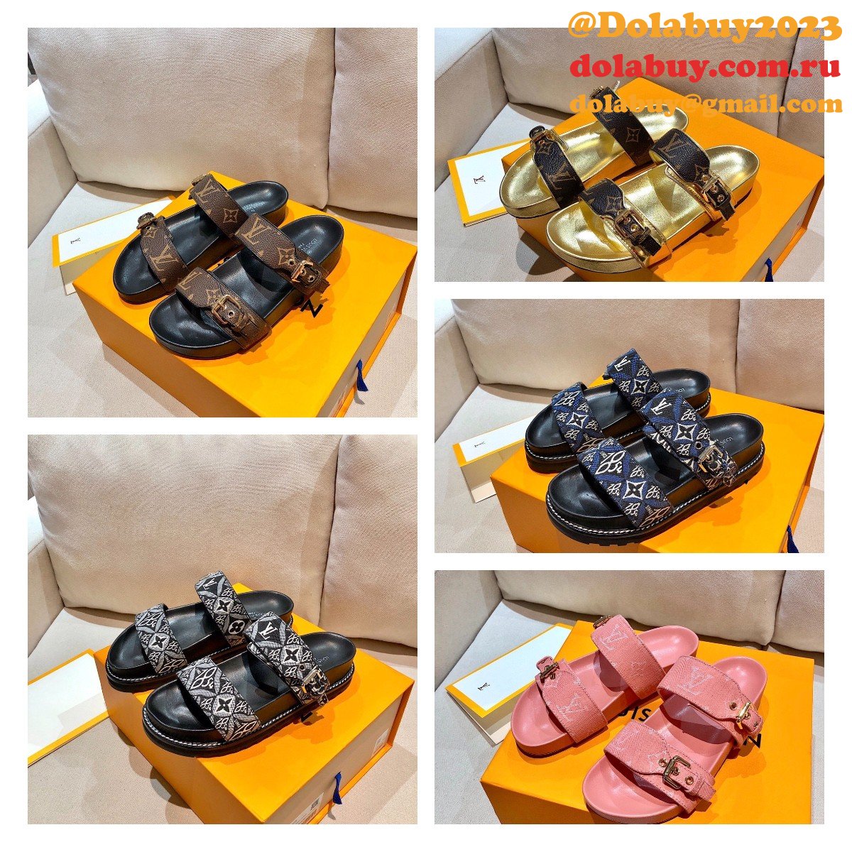 Louis Vuitton replica slippers shoes Every Designer