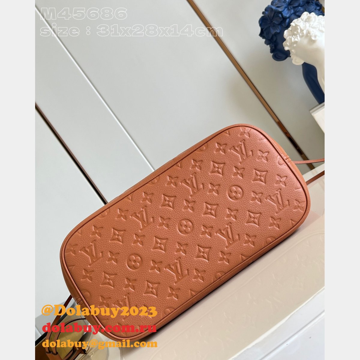 Louis Vuitton Wholesale Neverfull Cognac M12605 Replica Bag