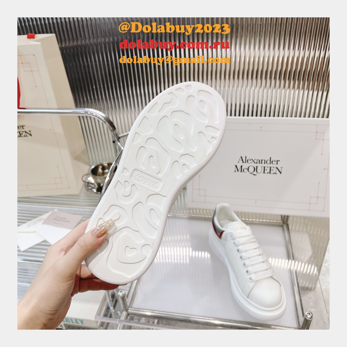 Top Quality ALEXANDER REPLICA women/men white shoes