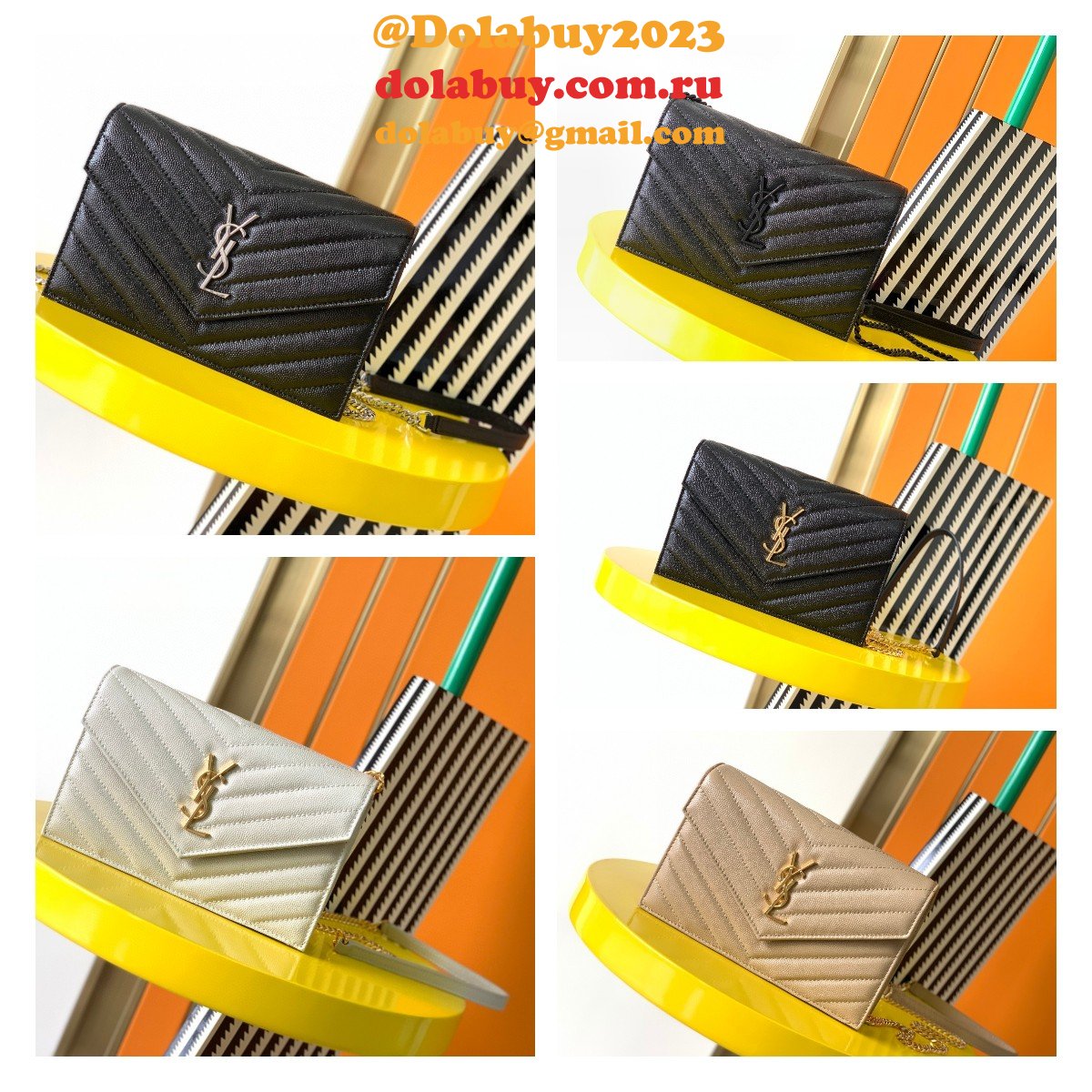 YSL Cheap Monogram Chain 19cm WOC 393953